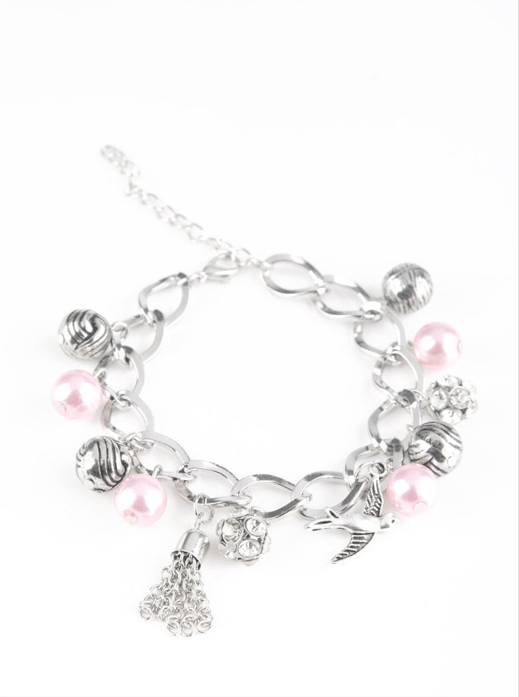 Lady Love Dove Pink Charm Bracelet