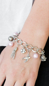 Lady Love Dove Pink Charm Bracelet