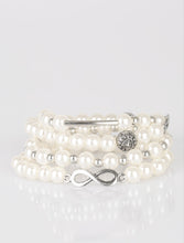 Load image into Gallery viewer, Limitless Luxury White Pearl and Silver Bracelet
