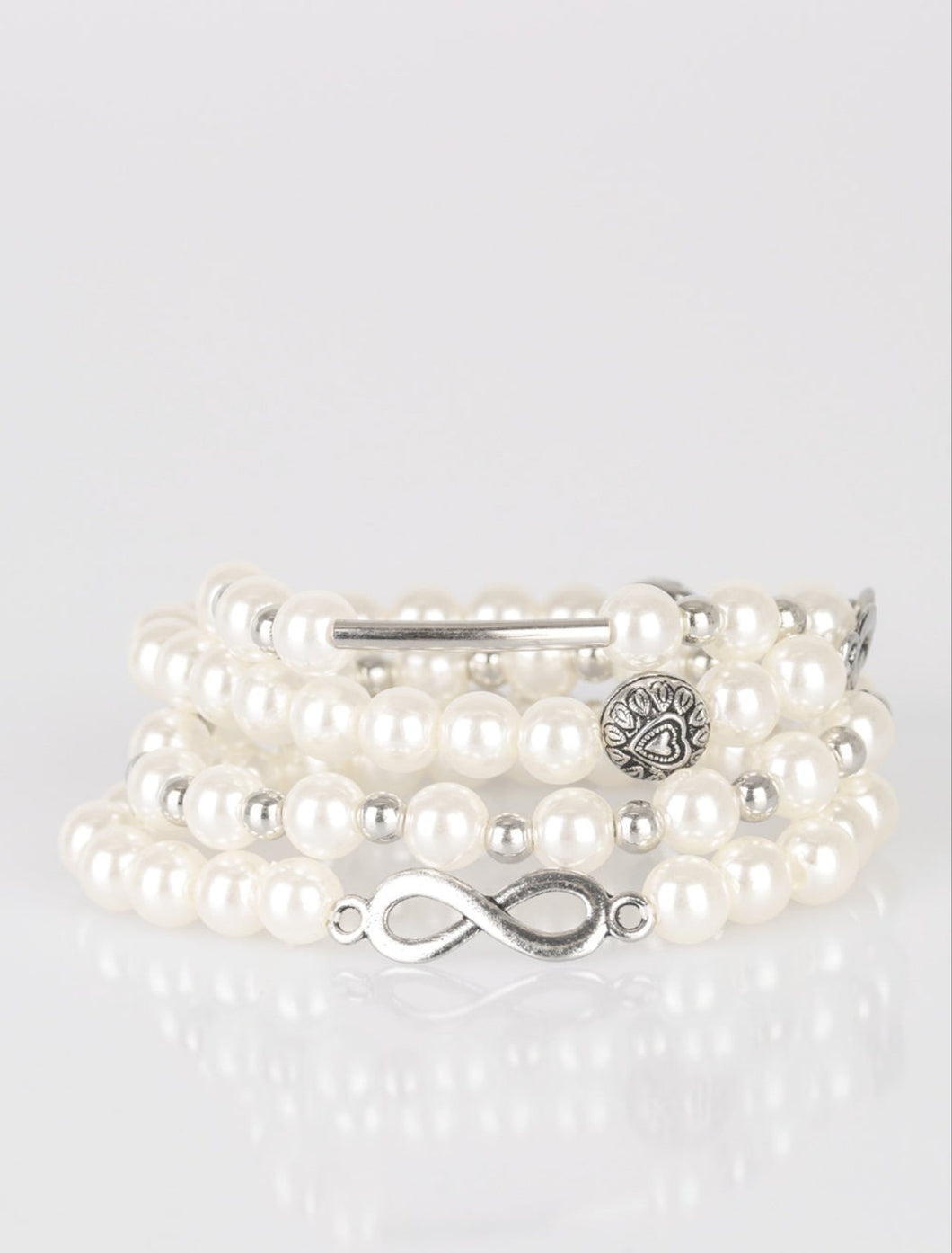 Limitless Luxury White Pearl and Silver Bracelet
