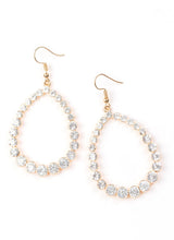Load image into Gallery viewer, Rise and Sparkle! Gold and Bling Earrings
