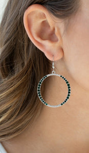 Risky Ritz Green and Silver Bling Earrings