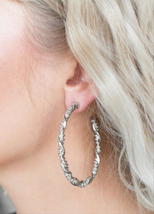 Street Mod Silver Hoop Earrings