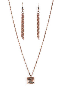 "Own Your Journey" Copper Necklace and Earrings