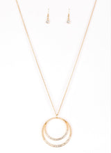 Load image into Gallery viewer, Front and EPICENTER Gold Necklace and Earrings
