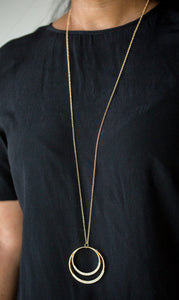 Front and EPICENTER Gold Necklace and Earrings