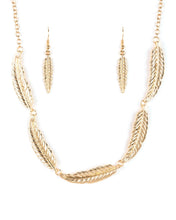 Load image into Gallery viewer, Light Flight Gold Necklace and Earrings
