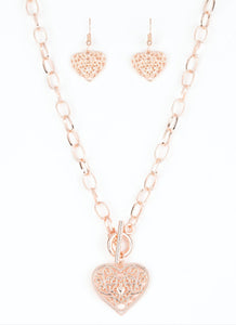 Romance the Heart Necklace and Earrings