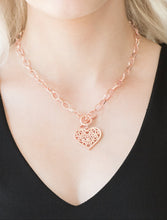 Load image into Gallery viewer, Victorian Romance Rose Gold Necklace and Earrings
