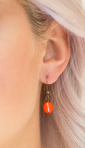 Practical Prairie Orange Necklace and Earrings