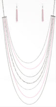 Load image into Gallery viewer, Radical Rainbows Pink and SIlver Necklace and Earrings
