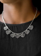 Load image into Gallery viewer, Less Is AMOUR Silver Necklace and Earrings
