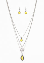 Load image into Gallery viewer, Tide Drifter Yellow Necklace and Earrings
