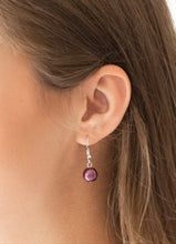 Load image into Gallery viewer, Uptown Talker Purple and Silver Necklace and Earrings
