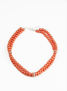 "Party Dress" Orange Necklace and Earrings