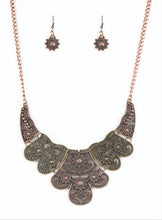 Load image into Gallery viewer, Mess With The Bull Mixed Metal Necklace and Earrings
