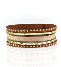 Load image into Gallery viewer, Seize The Sass Brass Wrap Bracelet
