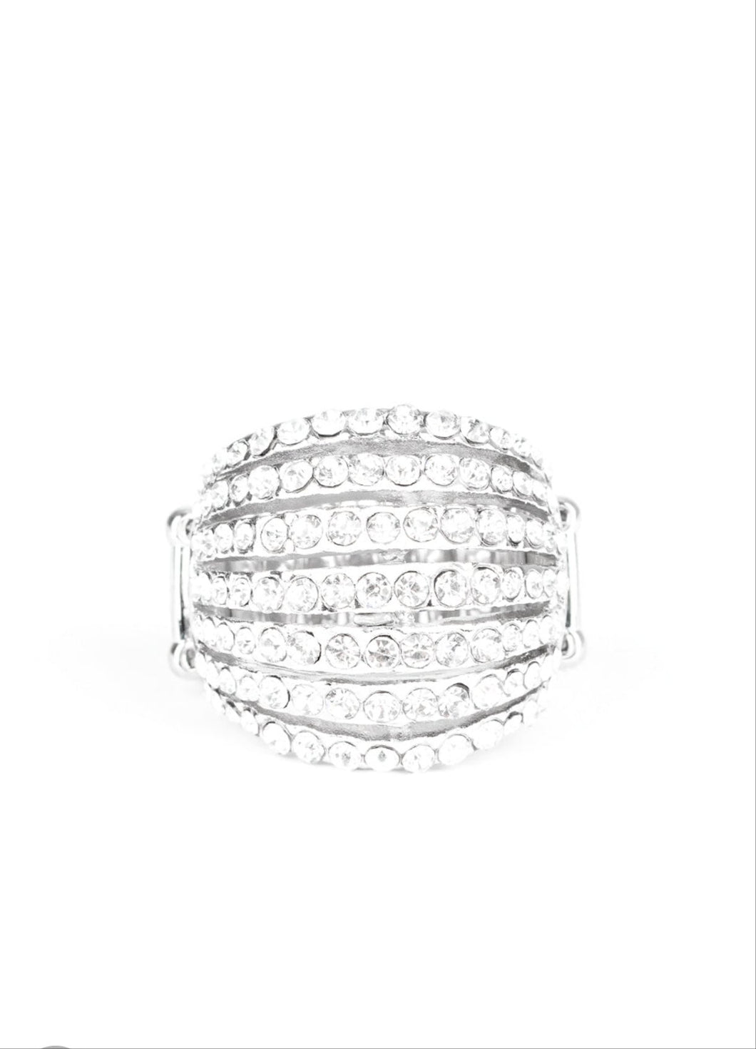 Blinding Brilliance Silver and Bling Ring
