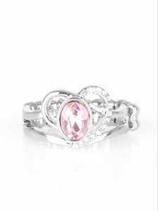 No HEART-Strings Attached Pink Ring