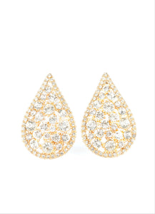 REIGN-Storm Gold and Bling Earrings