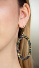 Load image into Gallery viewer, Rhinestone Rebel Brass Earrings

