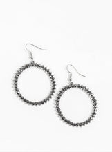 Load image into Gallery viewer, Spark Their Attention Silver and Smoky Gray Earrings
