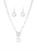 Load image into Gallery viewer, Heartbeat Retreat Silver and Bling Necklace and Earrings
