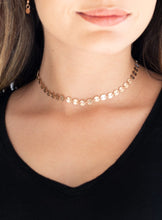 Load image into Gallery viewer, Summer Spotlight Gold Choker Necklace and Earrings
