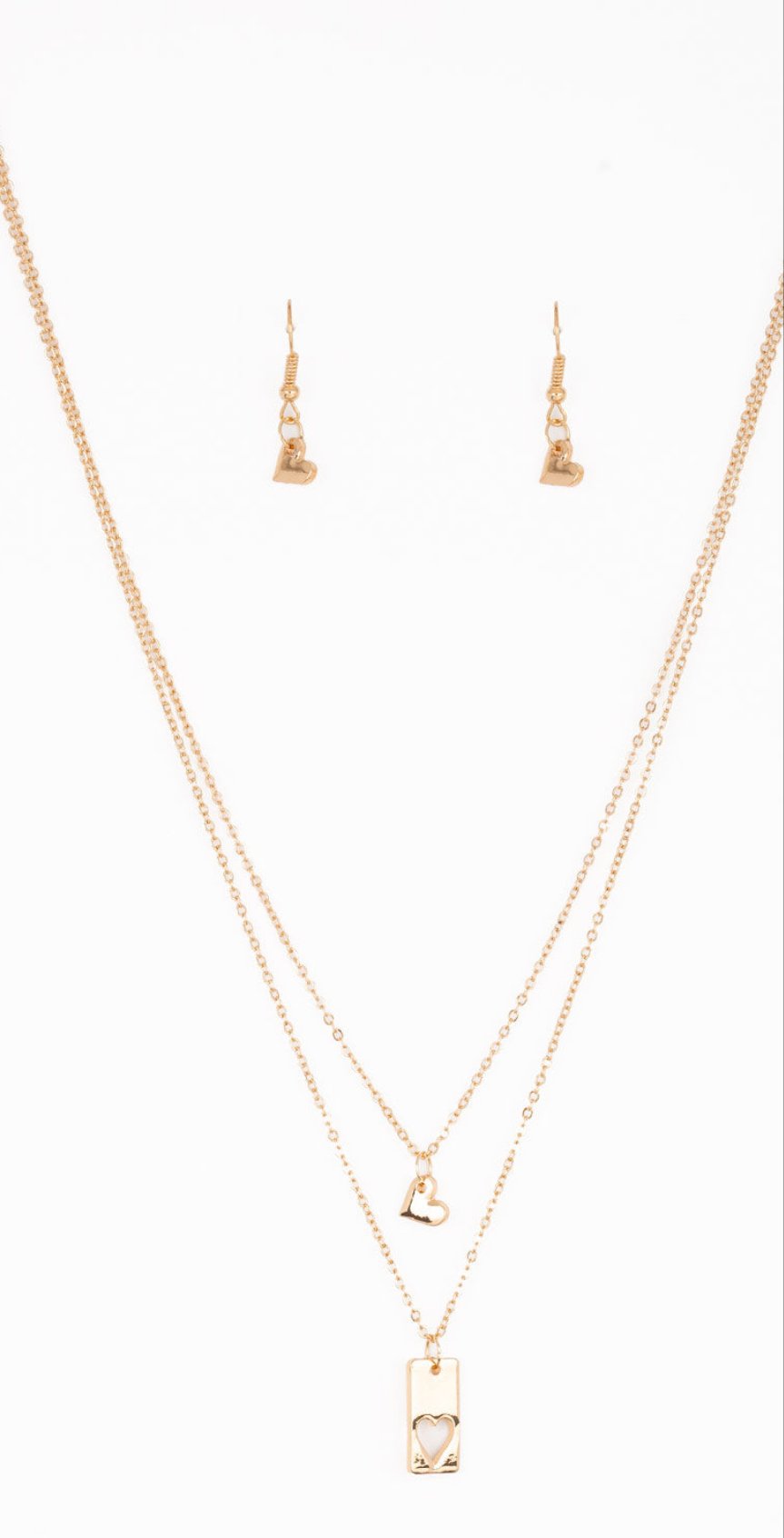 Not Your Damsel Gold Necklace and Earrings