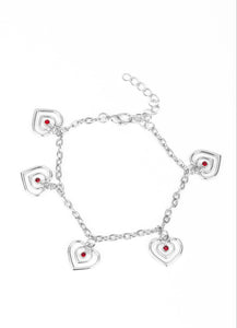 Unbreakable Hearts Red Bracelet
