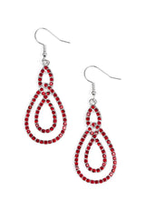 Load image into Gallery viewer, Sassy Sophistication Red Bling Earrings
