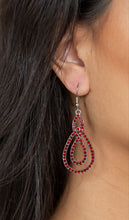 Load image into Gallery viewer, Sassy Sophistication Red Bling Earrings
