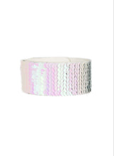 Load image into Gallery viewer, Mer-mazingly Mermaid Pink/Silver Sequin Wrap Bracelet

