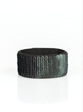 Load image into Gallery viewer, Mer-mazingly Mermaid Blue/Green/Black Sequin Wrap Bracelet
