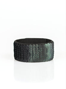 Mer-mazingly Mermaid Blue/Green/Black Sequin Wrap Bracelet