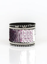 Load image into Gallery viewer, MERMAIDS Have More Fun PINK/SILVER Sequin Wrap Bracelet
