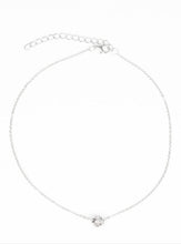 Load image into Gallery viewer, Modest Shine Silver Choker Necklace and Earrings
