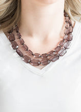 Load image into Gallery viewer, Ice Bank Black Acrylic Necklace and Earrings
