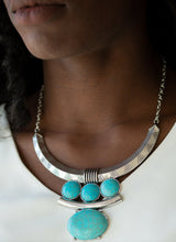 Load image into Gallery viewer, Commander In CHIEFETTE Turquoise Necklace and Earrings
