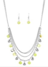 Load image into Gallery viewer, Beach Flavor Iridescent Green Necklace and Earrings
