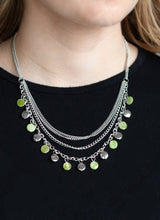 Load image into Gallery viewer, Beach Flavor Iridescent Green Necklace and Earrings
