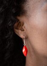 Load image into Gallery viewer, Venturous Vibes Red Necklace and Earrings
