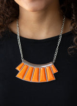 Load image into Gallery viewer, Glamour Goddess Orange Necklace and Earrings
