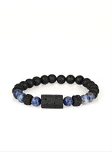 Load image into Gallery viewer, Zenned Out Blue and Black Urban/Unisex Bracelet
