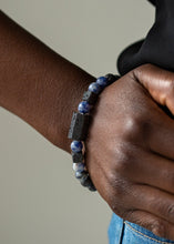 Load image into Gallery viewer, Zenned Out Blue and Black Urban/Unisex Bracelet

