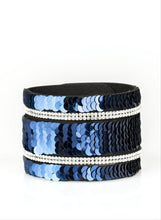 Load image into Gallery viewer, MERMAID Service Blue/Silver Sequin Wrap Bracelet
