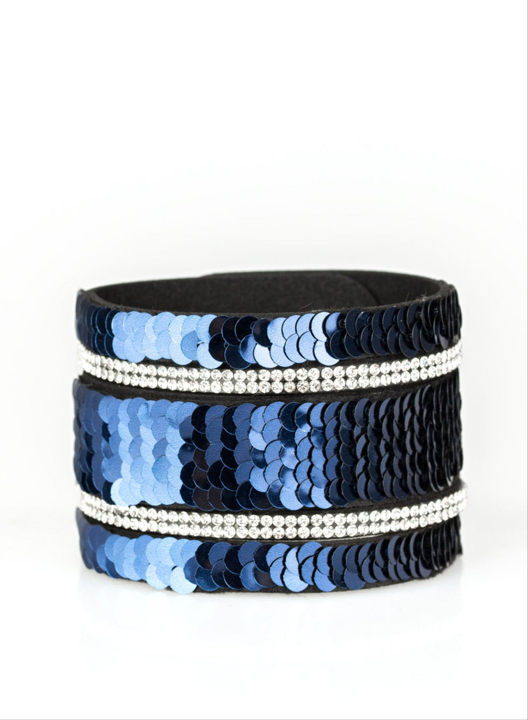 MERMAID Service Blue/Silver Sequin Wrap Bracelet