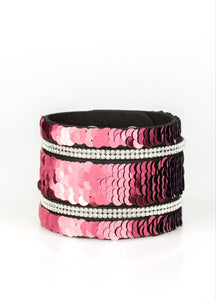 "MERMAID Service" Pink/Blue Sequin Wrap Bracelet