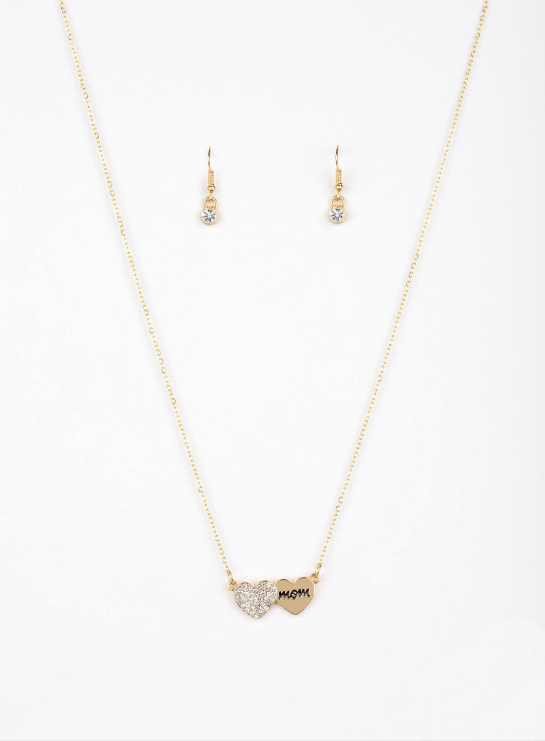 Mama Knows Best Gold Necklace and Earrings