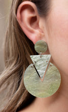 Load image into Gallery viewer, Head Under Water Colors Green Multi-color Acrylic Earrings
